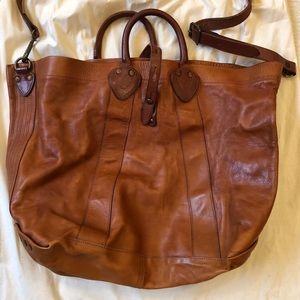 The Double RL Supply Co Leather Weekender Bag